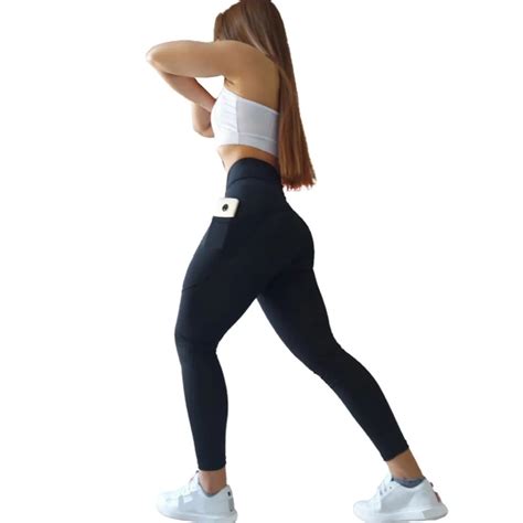 Leggins Dama Deportivo Licra Gym Con Bolsa Celular Moderno