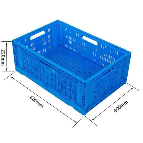 Rectangular Blue Industrial Plastic Crate Capacity Kg Size