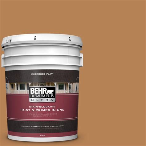 BEHR Premium Plus Ultra 5 Gal S250 5 Roasted Cashew Flat Exterior