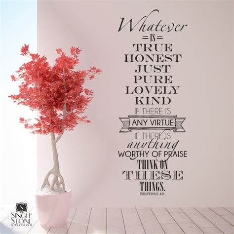 Bible Verse Wall Decal Philippians Whatever Is True