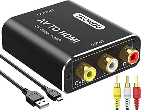 Rca Auf Hdmi Aluminium Av Auf Hdmi Adapter Mit Cinch Audio Kabel