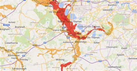 River Thames Red Caution In Place As Surrey Homes Warned Of Flooding