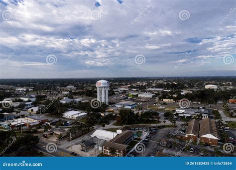 Historic Cocoa Village Florida Aerial Drone View Editorial Stock Photo - Image of horizontal ...