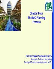 CHAPTER 04 The IMC Planning Process Pptx 1 Chapter Four The IMC