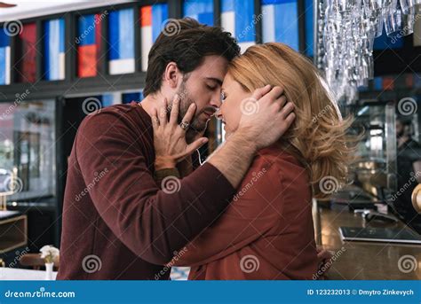 Seduced Handsome Man Alluring Woman Stock Image Image Of Dinner Mature 123232013