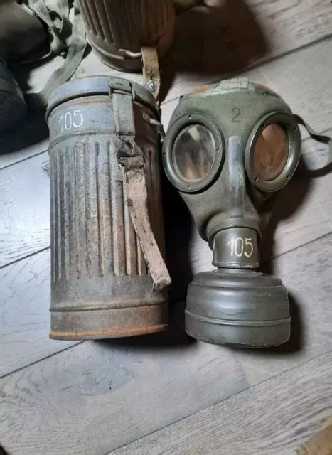 MASCHERA ANTIGAS TEDESCA Ww2 Masque A Gaz Allemande German Gas Mask