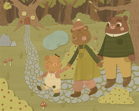 Goldilocks and the Three Bears Illustrations on Behance