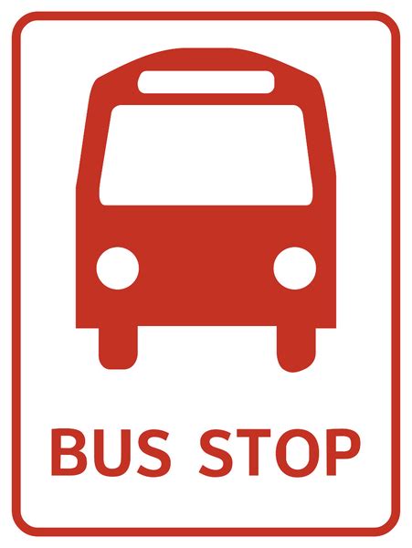 Bus Stop Western Safety Sign