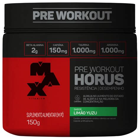 Pré Treino Horus Max Titanium Pote 150g Beta Alanina Sabores Submarino