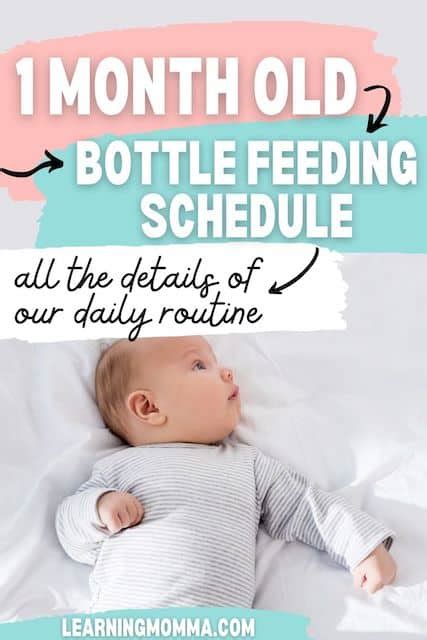 Our 1 Month Old Bottle Feeding Schedule (4 To 8 Weeks Old)