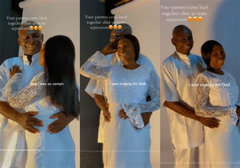 Adorable Moment Nigerian Couple Reconciles After Thirty Years Of