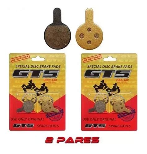 Pares De Pastilha Freio A Disco Bike Original Gts Redonda Escorrega