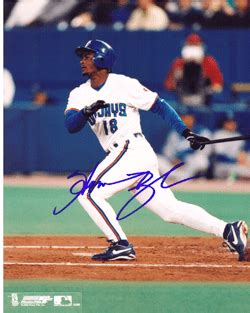 SIGNED photo HOMER BUSH #3 Toronto Blue Jays - Main Line Autographs