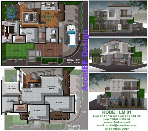 Denah Rumah Dengan Luas Tanah 200 Meter Inspirasi Dekor Rumah