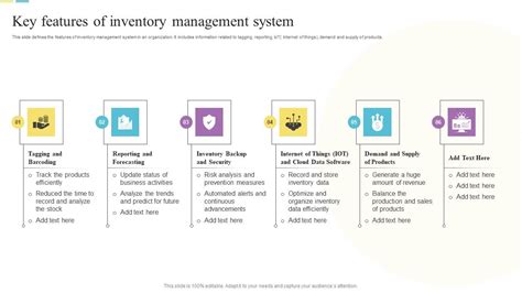 Key Features Of Inventory Management System Ppt Slide