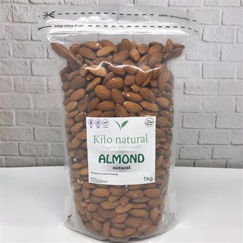 Jual Raw Almond Whole Kg Kacang Almond Mentah Utuh Kg Shopee