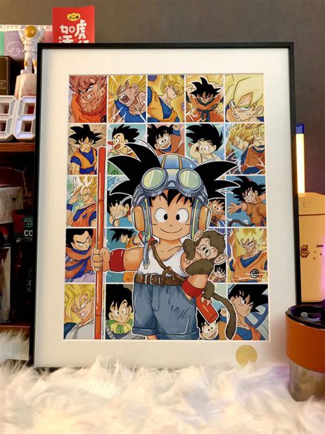 Kid Goku Poster Frame 44cm X 55cm Avolounge