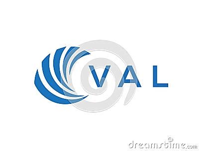 val letter logo design  white background val creative circle letter
