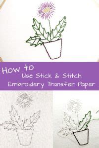 How To Use Stick Stitch Embroidery Transfer Paper Wandering Threads