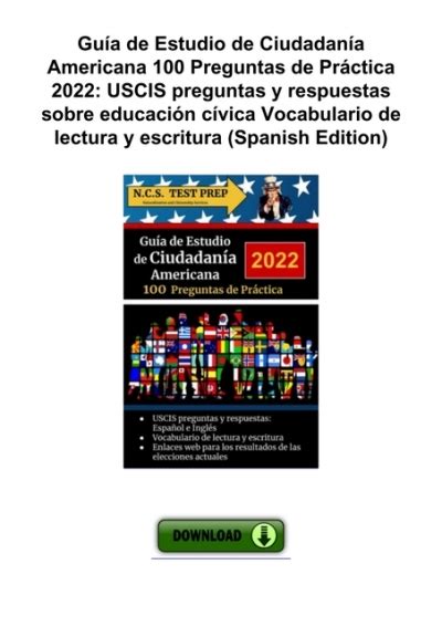 PDF READ Guía de Estudio de Ciudadanía Americana 100 Preguntas de