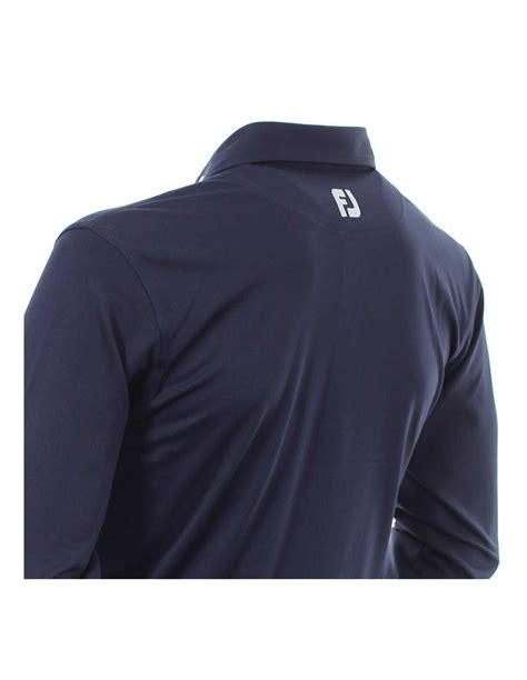 Footjoy Thermolite Long Sleeved Smooth Pique Navy Man Polo Shirt