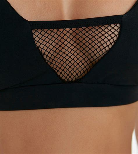 Buy Trendyol Solid Mesh Detailed Bikini Bra In Black Thstreet Qatar