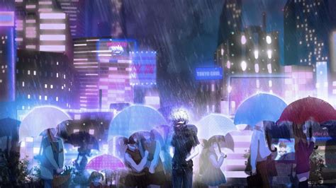 Anime Rain Background