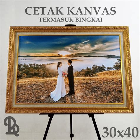 Jual Cetak Foto Kanvas Bingkai Double Frame X Cm Canvas Photo