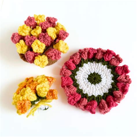 Crochet Patterns Galore - Flower Pot Coasters