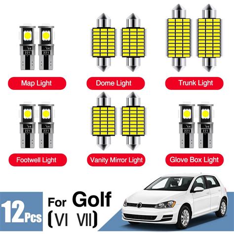 Buy Error Free Car Led Bulbs For Vw Golf Mk Mk Interior Lamps Map