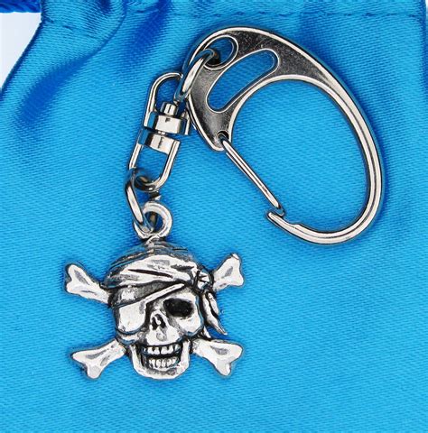 Skull And Crossbones Pewter Keyring Pageant Pewter