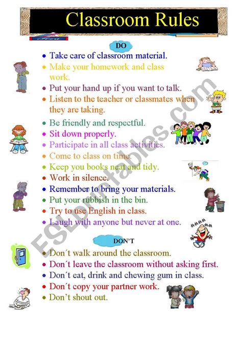 2nd Grade Classroom Rules Printable