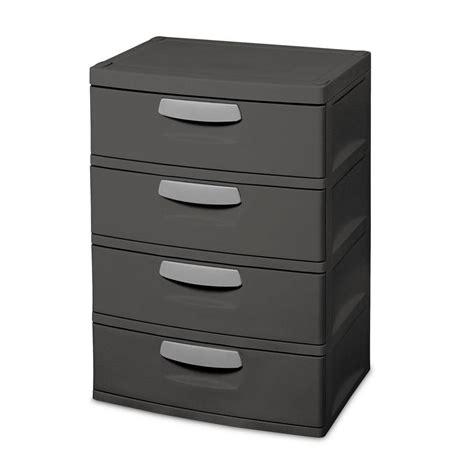 Sterilite 355 In H X 26625 In W X 1925 In 4 Drawer Plastic Chest