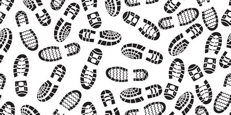 black white shoe print seamless pattern 27479575 Vector Art at Vecteezy