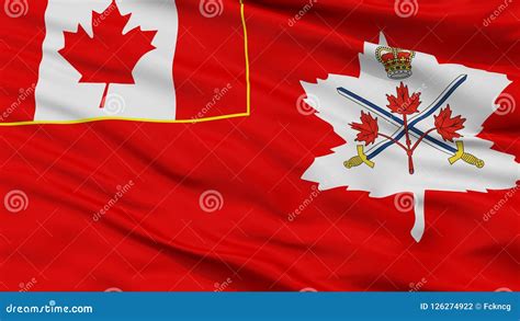 Canadian Army Flag Closeup View Stock Illustration - Illustration of ...