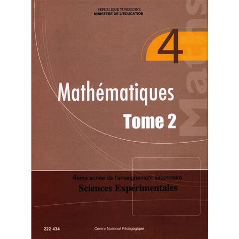 Livre De Math Bac Science Exp Rimentales Tome Synotec