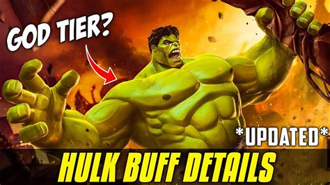 MCOC HULK BUFF CHANGED HULK BUFF BREAKDOWN MARVEL CONTEST OF