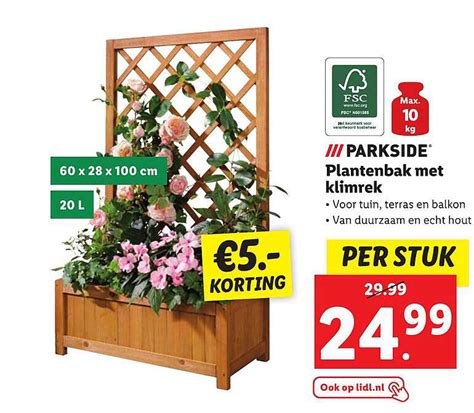 Parkside Plantenbak Met Klimrek Korting Aanbieding Bij Lidl