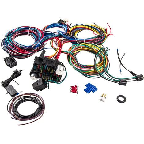 21 Circuito 17 Fusibili Universale Cablaggio Set Long Wire Wiring Harness