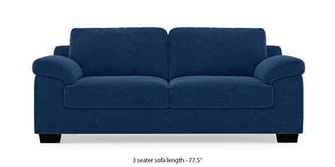 Cobalt Blue Leather Sofa - Odditieszone