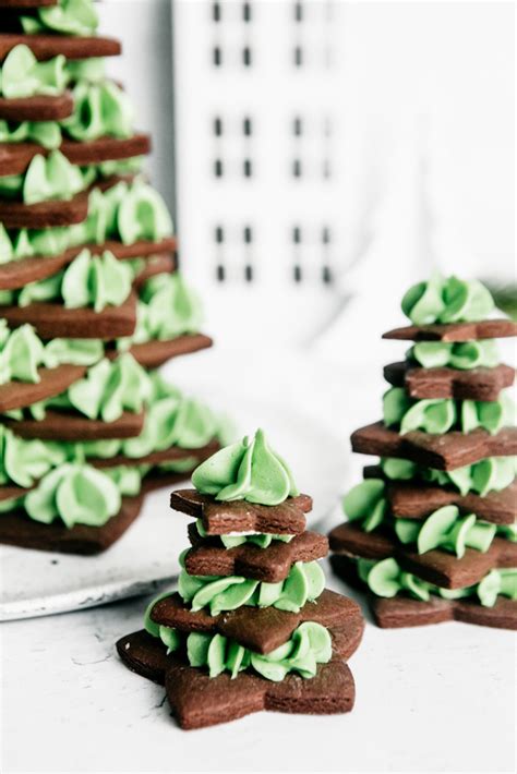 Dark Chocolate Shortbread Christmas Cookie Tree Recipe Heathers Home