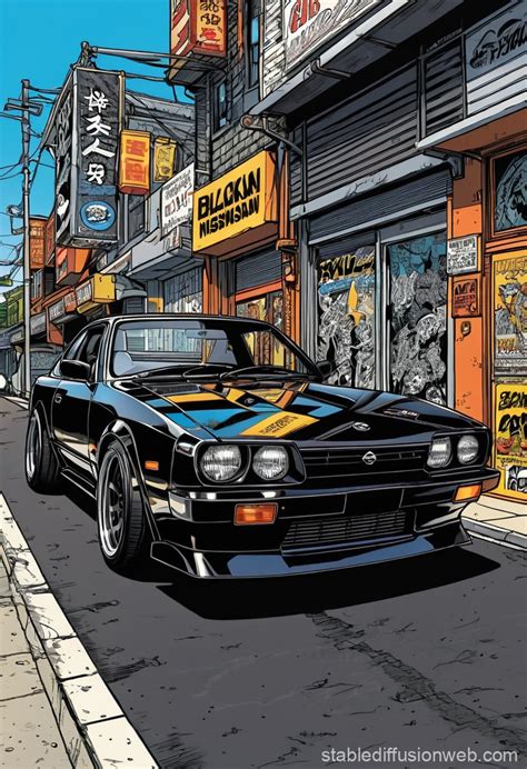 Black Nissan Silvia Poster Image Stable Diffusion Online