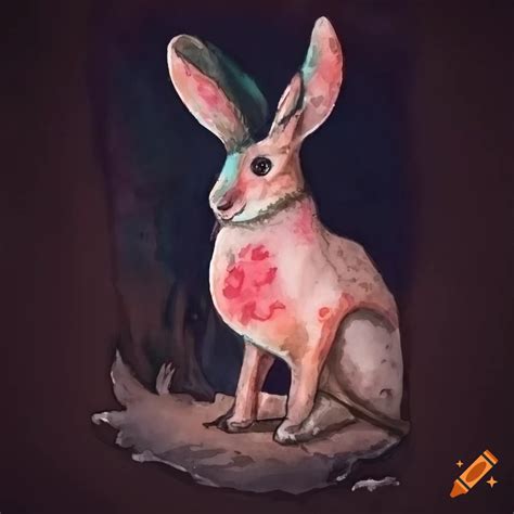 Watercolor Painting Of An Elegant Jackalope On Craiyon