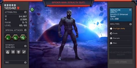 Spider Man Stealth Suit Champion Spotlight Mcoc Guide