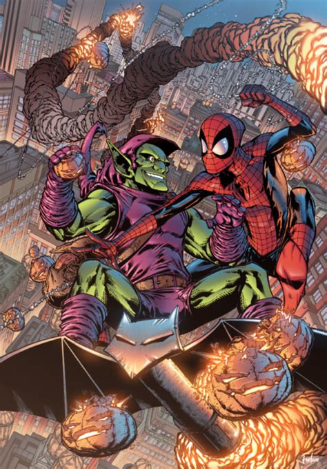 Bruno Furlani Marvel Spiderman Art Green Goblin Spiderman