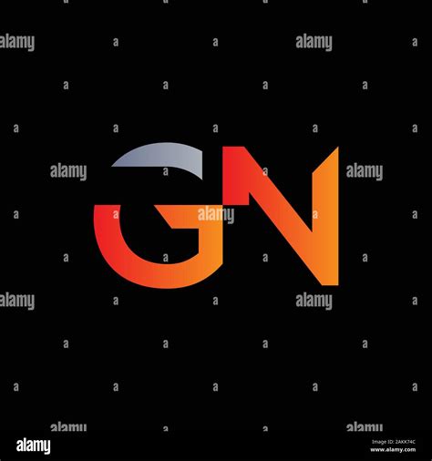 Gn Inicial Carta Logotipo Enlazado Gn Tipo De Letra Dise O De Logotipo