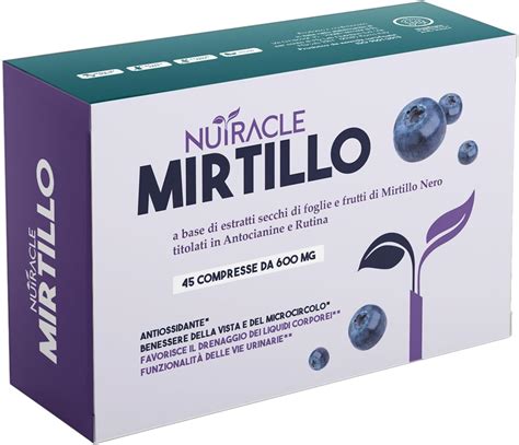 Nutracle Mirtillo Nero 60 Compresse Da 600mg Integratore Microcircolo