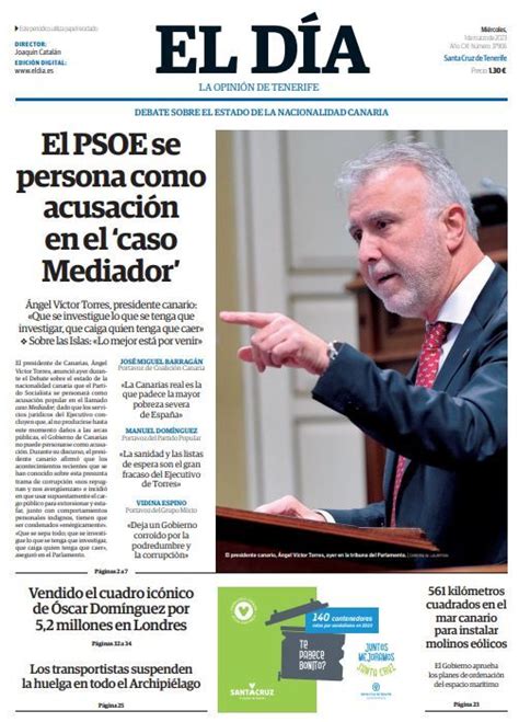 Ya puedes consultar la portada de El Día de este miércoles 1 de marzo