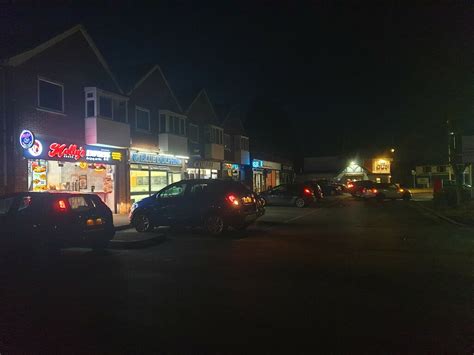 Monument Close Shops At Night Oscar Cc By Sa Geograph Britain