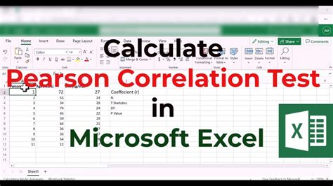 How To Calculate Pearson Correlation Test In Microsoft Excel Perform